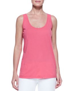 Scoop Neck Cotton Tank, Womens   Johnny Was Collection   Black (3X (26W))