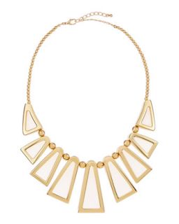 Golden Open Triangle Bib Necklace   Jules Smith   Gold (ONE SIZE)