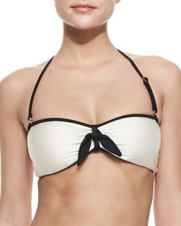 Womens Two Tone Bandeau Swim Top   MARC by Marc Jacobs   Whisper white (LARGE)