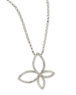 Diamond Butterfly Pendant Necklace   KC Designs   White gold