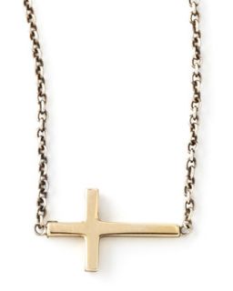 Integrated Gold Cross Pendant Necklace   Zoe Chicco   Multi colors