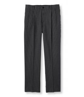 Washable Year Round Wool Pants, Classic Fit, Pleated Houndstooth