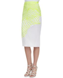Womens Cycle Organza Skirt   Dion Lee   White/Yellow (AUS8/US2)