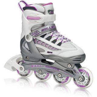 Roller Derby Rocket MDX Adjustable Girls Inline Skates   Size S 12 2, Purple,