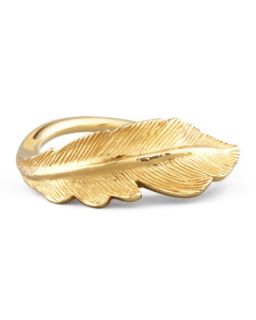 Phoenix 18k Gold Feather Ring   Mimi So   Gold (6.5)