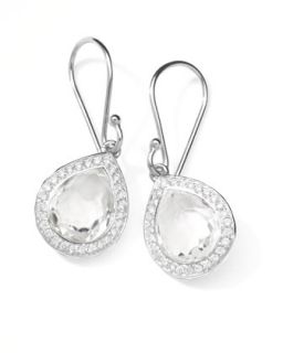 Rock Candy Diamond Quartz Teardrop Earrings, 4/5L   Ippolita   Silver
