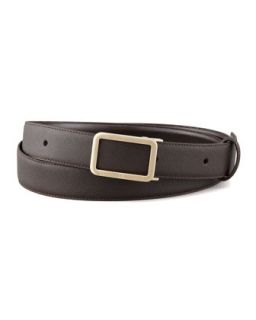 Mens Saffiano Frame Buckle Belt   Alfred Dunhill   Red