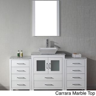 Virtu Virtu Usa Dior 64 Inch Single Sink Vanity Set In White White Size Single Vanities
