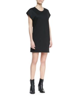 Womens Quell Jersey T Shirt Dress   Helmut Lang   Black (MEDIUM)