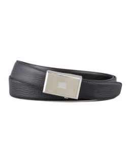 Mens Pebbled Automatic Buckle Belt   Alfred Dunhill   Red