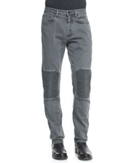 Mens Blackrod Denim Moto Jeans, Gray   Belstaff   Medium gray (32)