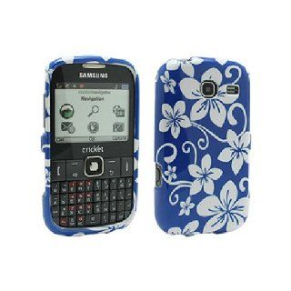 Blue White Hard Snap On Cover Case for Samsung Comment Freeform III 3 SCH R380 Cell Phones & Accessories