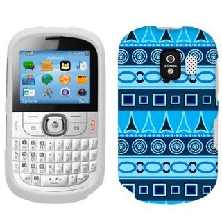 Alcatel One Touch 871A Aztec Blue Pattern Phone Case Cover Cell Phones & Accessories