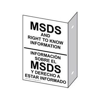 MSDS And Right To Know Information Bilingual Sign NHB 4553Proj Hazmat  Business And Store Signs 
