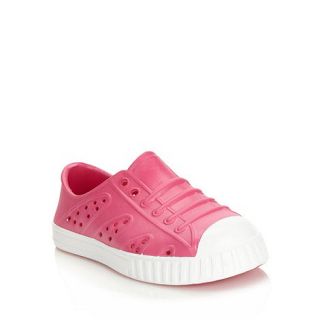 bluezoo Girls pink jelly trainers