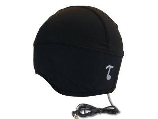 Tooks SPORTEC SKULLY Audio Headphone Beanie Hat With Built in Removable Headphones   COLOR BLACK, Comfortable 100% ProStretch (dryfit) Keeps You Cool, Wear Standalone Or Under Helmets, Unique Gift Idea Electronics