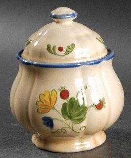 Metlox Vernon Ware Gigi Lidded Sugar Bowl   Country French Floral Design Creamers Kitchen & Dining