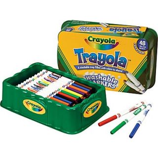 Crayola Trayola Washable Markers, Fine Tip, Assorted Colors, 48/Pack
