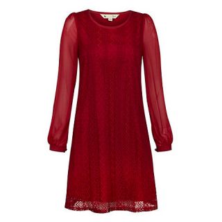 Yumi Burgundy Lace shift dress