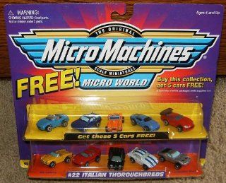 Micro Machines Italian Thoroughbreds #22 Collection with 5 Bonus Cars Toys & Games