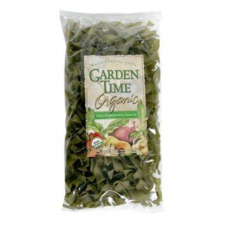 Garden Time Organic Semolina with Spinach Fancy Ribbons with Spinach, 10 Ounce Units (Pack of 12)  Noodles And Pasta  Grocery & Gourmet Food