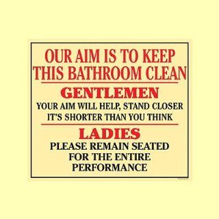 Our Aim Is To Keep Bathroom Clean Tin Sign   Prints