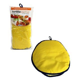 Tortilla Warmer 12"   Insulated Fabric Pouch by Camerons   Keeps warm for one hour after just 45 microwave seconds (Yellow) Kitchen & Dining