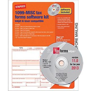 2013 Tax Forms, 1099 Misc Tax Software Kit, 24/PK