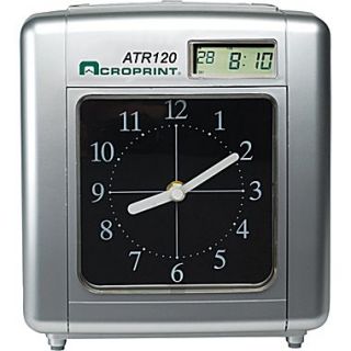 Acroprint ATR120 Time Clock For Weekly / Biweekly Pay Periods, Black / Silver