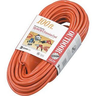 Tri Source PVC Jacket STW 3 Way Multi Outlet Power Block Extension Cord, 12/3 AWG, 2 Feet Long