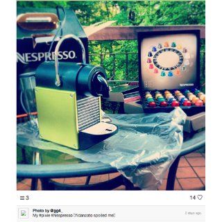 Nespresso Pixie Espresso Maker, Steel Blue Semi Automatic Pump Espresso Machines Kitchen & Dining