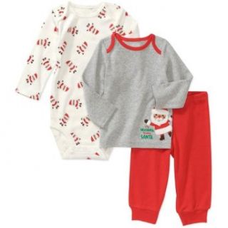 Carter's "My Grandma Knows Santa" First Christmas Set, Size 0 3 mths Infant And Toddler Bodysuits Clothing
