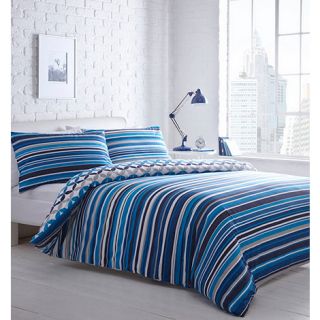 Blue Jackson Stripe bedding set