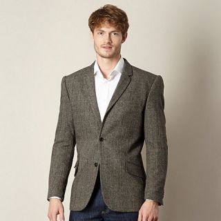 RJR.John Rocha Big and tall designer brown wool blend tweed blazer