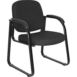 Alera Reception Lounge 100% Polyester Guest Chair, Black