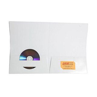 Jam 9 x 12 Glossy Two Pocket Folder, White, 100/Pack