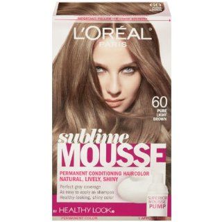 L'Oreal Paris Sublime Mousse by Healthy Look Hair Color, 60 Pure Light Brown  Hair Color Refreshers  Beauty
