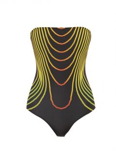 Grid Face print swimsuit  Christopher Kane