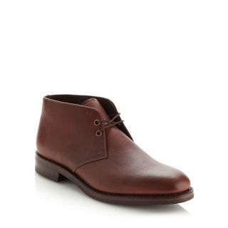 Loake Wide fit brown leather laced boots