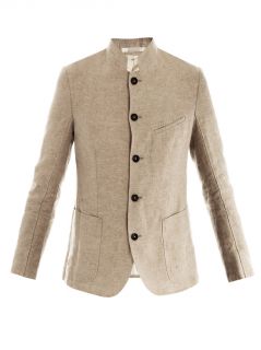 Linen collarless jacket  Massimo Alba
