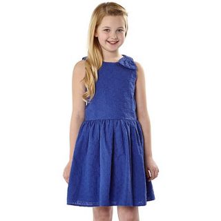 J by Jasper Conran Designer girls blue broderie dress