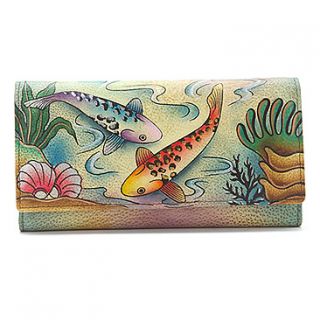 Anuschka Checkbook Wallet/Clutch ANNA by Anuschka  Women's   Koi Fish