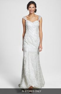 Nicole Miller 'Brooke' Sleeveless Lace Trumpet Gown
