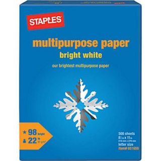 Bright White Multipurpose Paper, 8 1/2 x 11, Ream  Make More Happen at