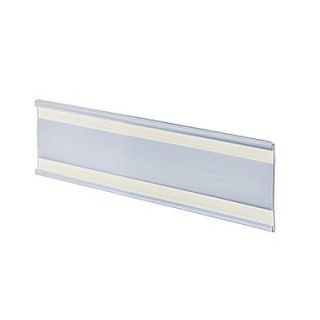 3 x 8 1/2 Plastic Adhesive Back C Channel Nameplates, Clear  Make More Happen at