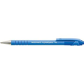 Paper Mate  FlexGrip Ultra Recycled Retractable Ballpoint Pen, 0.8 mm Fine, Blue, Dozen  Make More Happen at