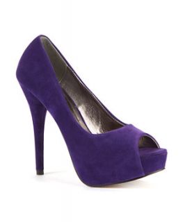 Purple Peep Toe Heels