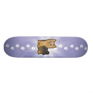 Cartoon Yorkshire Terrier (long hair no bow) Skate Board Deck