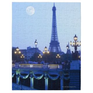 Evening View of Eiffel Tower Jigsaw Puzzle