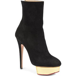 CHARLOTTE OLYMPIA   Lucinda suede ankle boots